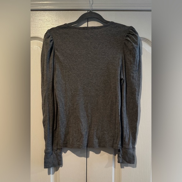 Splendid Charcoal Puff Long Sleeve Top - Size M - Picture 2 of 4